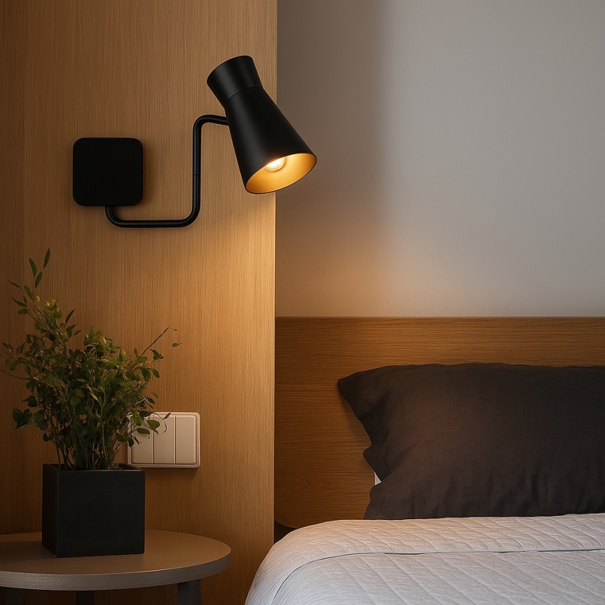 Argon 8880 - Nástenné svietidlo LORD 1xE14/7W/230V čierne