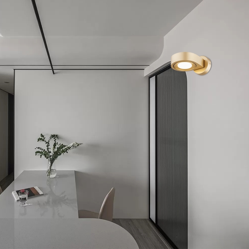 Argon 8899 - Nástenné svietidlo LOTUS 1xGX53/12W/230V zlaté