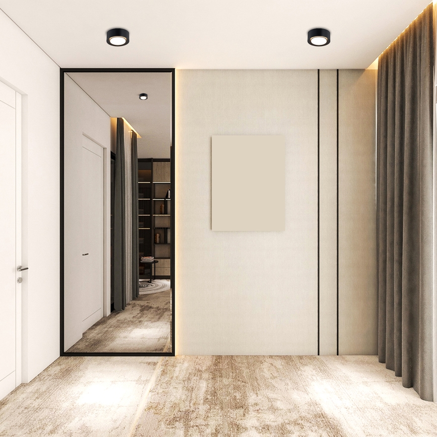 Argon 8905 - Stropné svietidlo ELORA 1xGX53/7W/230V pr. 11 cm čierna