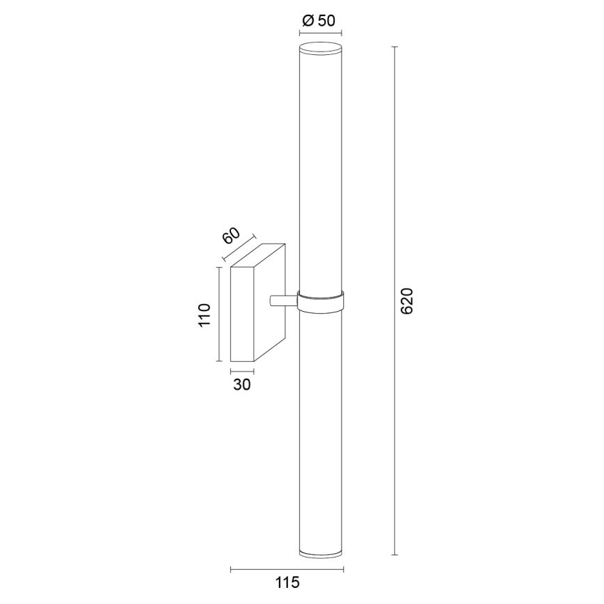 Argon 8926 - LED kúpeľňové osvetlenie k zrkadlu BATUMI LED/24W/230V 3000K IP44 zlatá