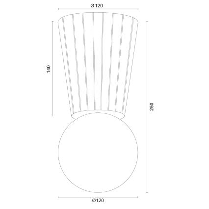 Argon 8974 - Kúpeľňové stropné svietidlo VOLANTE 1xG9/6W/230V IP44 pr. 12 cm hnedé