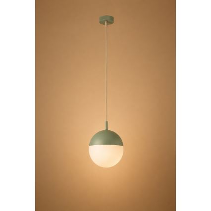 Argon 8999 - Vonkajší luster na lane LIV 1xE27/15W/230V IP44 zelený