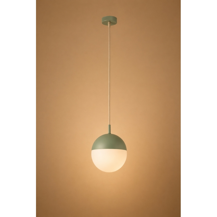 Argon 8999 - Vonkajší luster na lane LIV 1xE27/15W/230V IP44 zelený