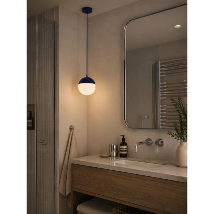 Argon 9000 - Vonkajšie závesné svietidlo na lanku LIV 1xE27/15W/230V IP44 modré
