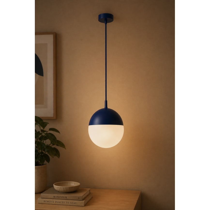 Argon 9000 - Vonkajšie závesné svietidlo na lanku LIV 1xE27/15W/230V IP44 modré