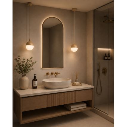 Argon 9001 - Vonkajšie závesné svietidlo na lanku LIV 1xE27/15W/230V IP44 béžové