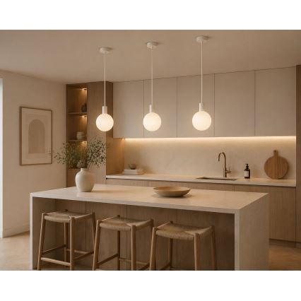 Argon 9004 - Vonkajšie závesné svietidlo ORE na lanku 1xG9/6W/230V IP44 biele