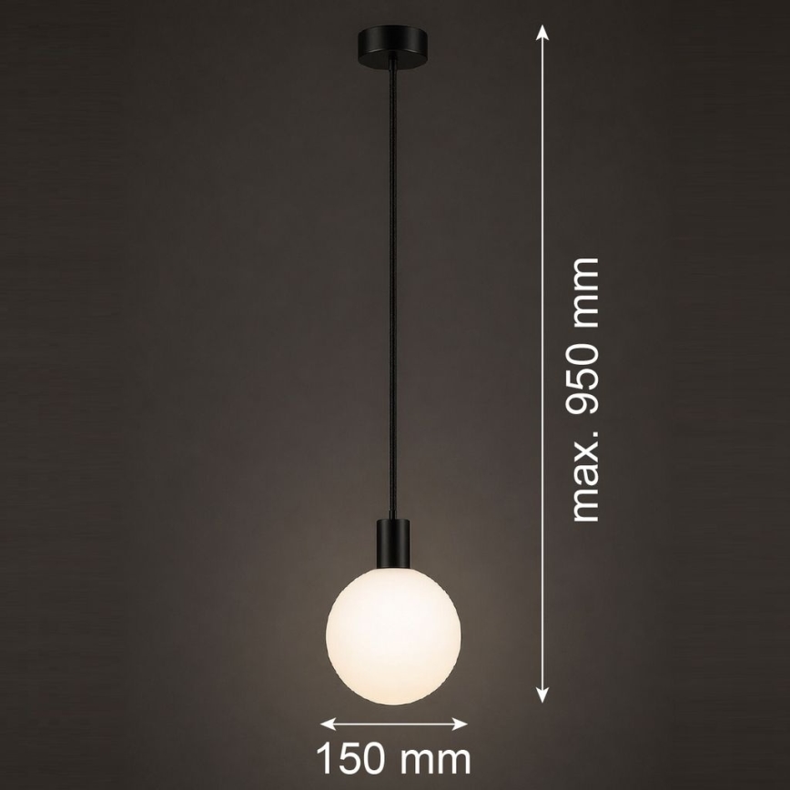 Argon 9005 - Vonkajší luster na lane ORE 1xG9/6W/230V IP44 čierna