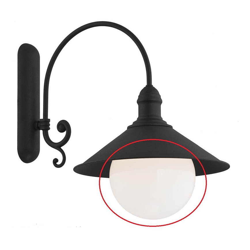 Argon - Náhradné sklo k lustru, nástennému svietidlu a vonkajšej lampe ERBA BIS biela