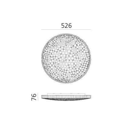 Artemide 0210010APP - LED Stmievateľné stropné svietidlo CALIPSO LED/50W/230V 3000K