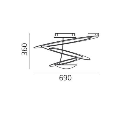 Artemide 1255120A - LED Stmievateľné stropné svietidlo PIRCE LED/44W/230V 3000K zlatá