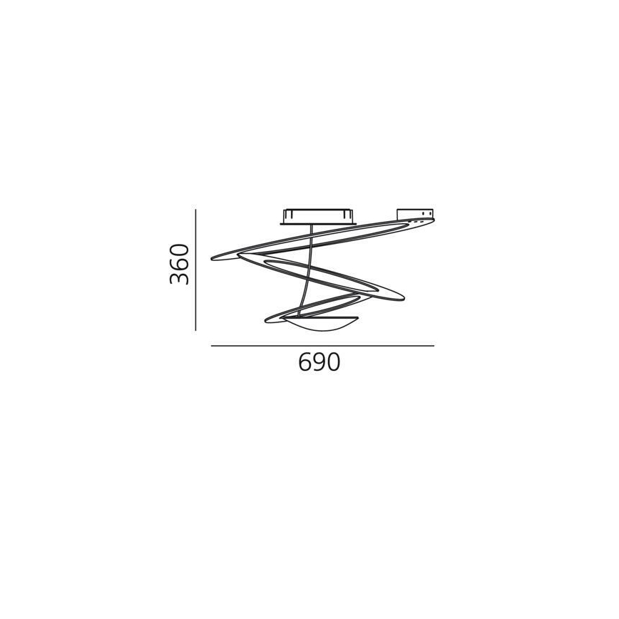 Artemide 1255120A - LED Stmievateľné stropné svietidlo PIRCE LED/44W/230V 3000K zlatá
