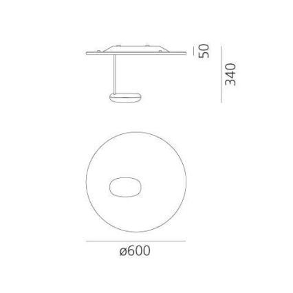 Artemide 1471110A - LED Stmievateľné stropné svietidlo DROPLET LED/29W/230V 3000K
