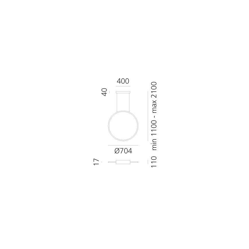 Artemide 1992330APP - LED RGBW Stmievateľný luster na lanku DISCOVERY LED/42W/230V 2700-6500K čierna