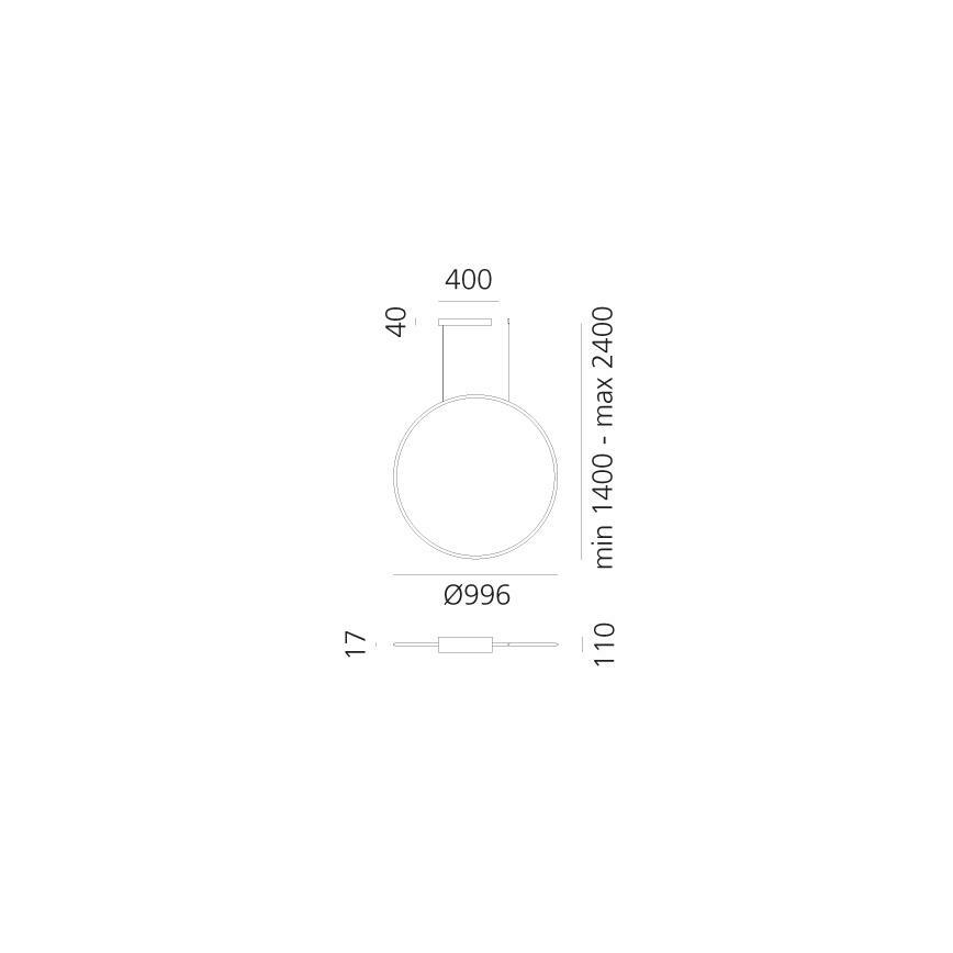 Artemide 1993260APP - LED Stmievateľný luster na lanku DISCOVERY LED/71W/230V 2700-6500K bronzová