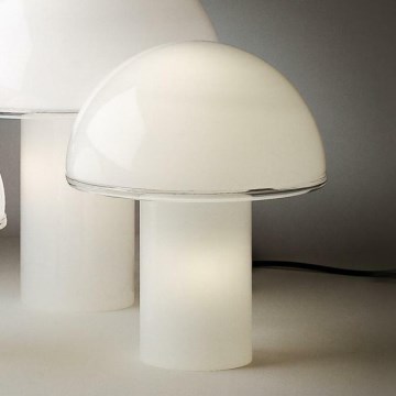 Artemide A006300 - Stolná lampa ONFALE 1xE14/5W/230V + 1xE27/13W biela