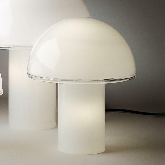 Artemide A006300 - Stolná lampa ONFALE 1xE14/5W/230V + 1xE27/13W biela