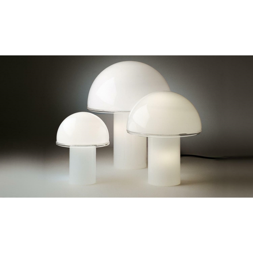Artemide A006300 - Stolná lampa ONFALE 1xE14/5W/230V + 1xE27/13W biela