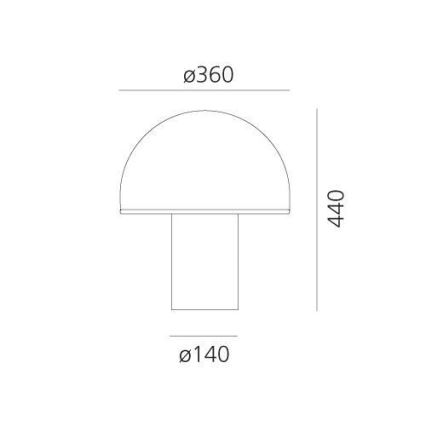 Artemide A006300 - Stolná lampa ONFALE 1xE14/5W/230V + 1xE27/13W biela