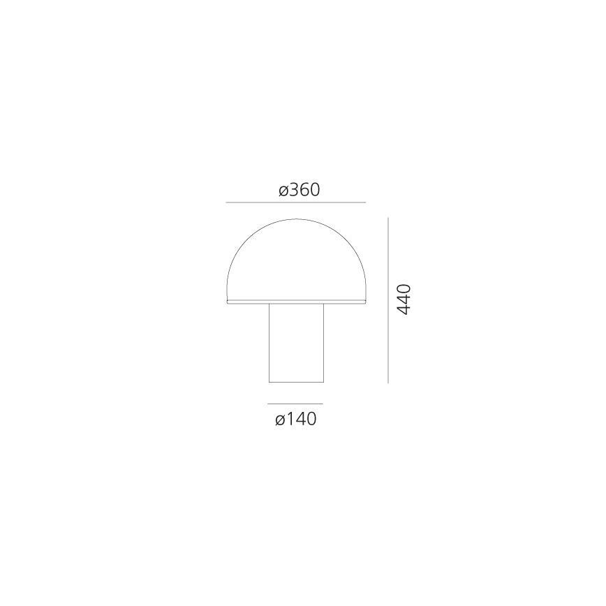 Artemide A006300 - Stolná lampa ONFALE 1xE14/5W/230V + 1xE27/13W biela