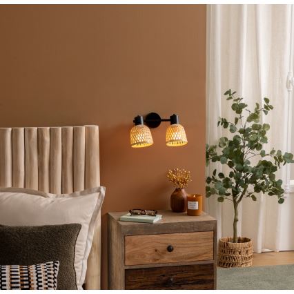 Atmosphera - Bodové svietidlo LIO 2xE14/25W/230V bambus