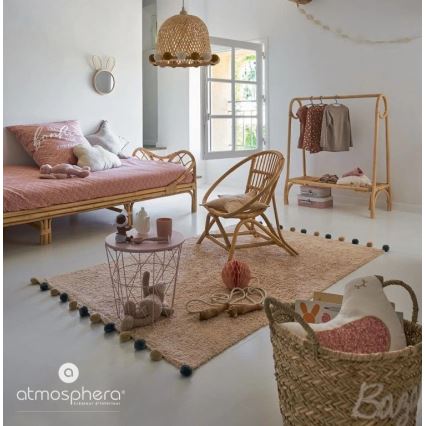 Atmosphera - Detské nástenné zrkadlo RABBIT 37x24 cm bambus