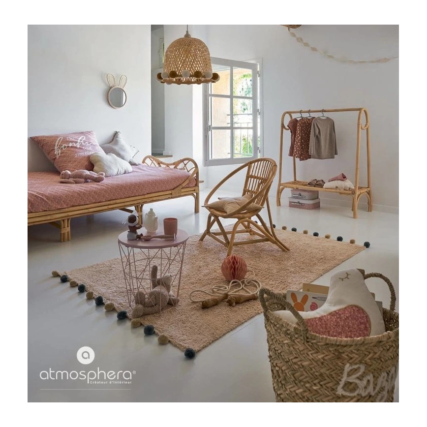 Atmosphera - Detské nástenné zrkadlo RABBIT 37x24 cm bambus