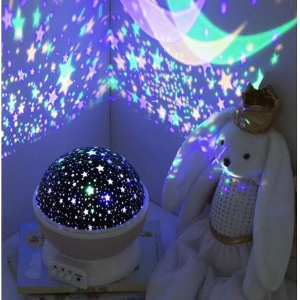 Atmosphera - LED Detský projektor 3xAA ružový