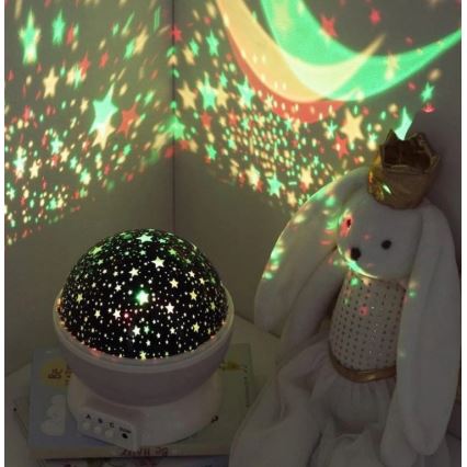 Atmosphera - LED Detský projektor 3xAA ružový