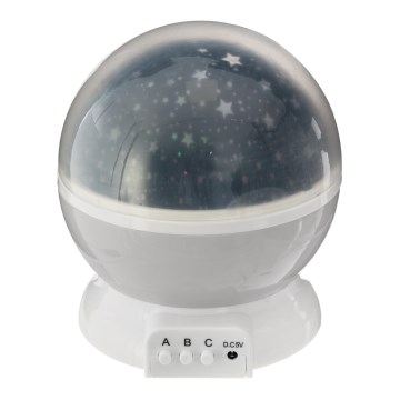 Atmosphera - LED detský projektor 3xAA sivý