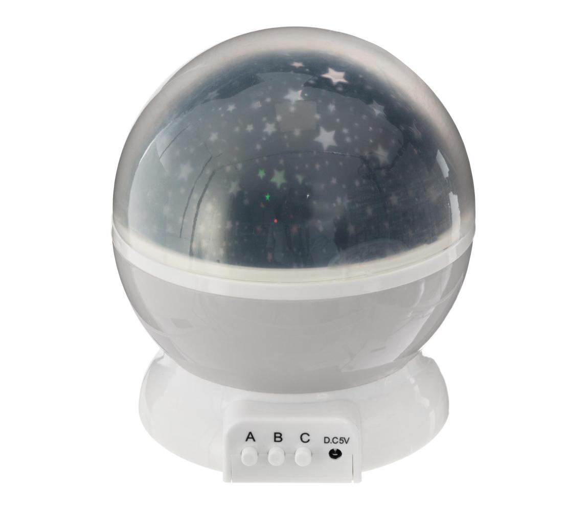 Atmosphera - LED detský projektor 3xAA sivý 158507B