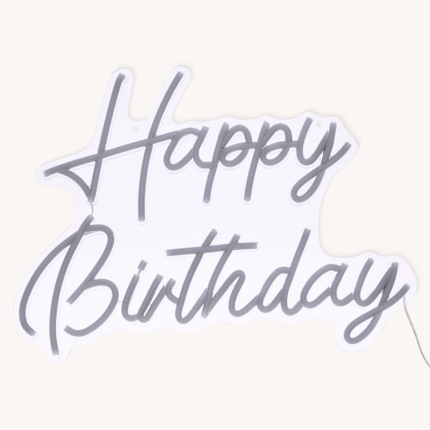 Atmosphera - LED neónová nástenná dekorácia HAPPY BIRTHDAY LED/5V