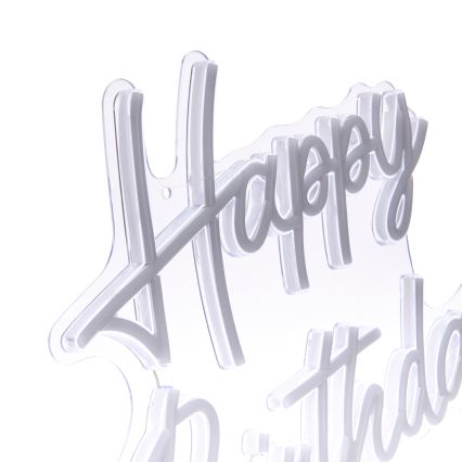 Atmosphera - LED neónová nástenná dekorácia HAPPY BIRTHDAY LED/5V