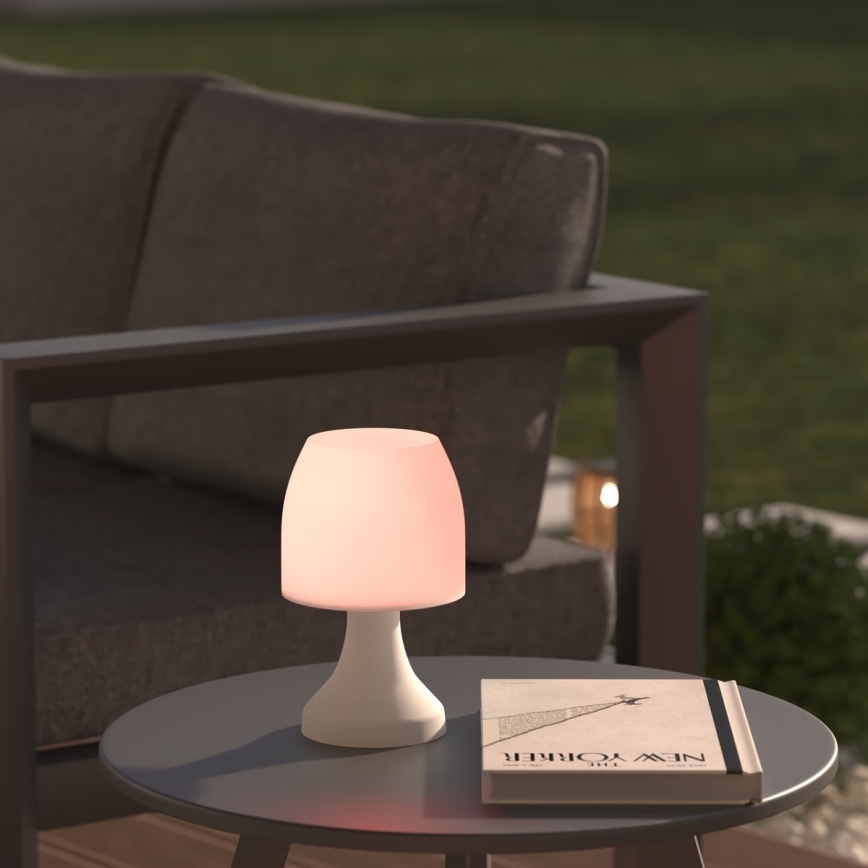 Atmosphera - LED RGB Vonkajšia stolová lampa DOKK LED/3xAAA 19,5 cm IP44