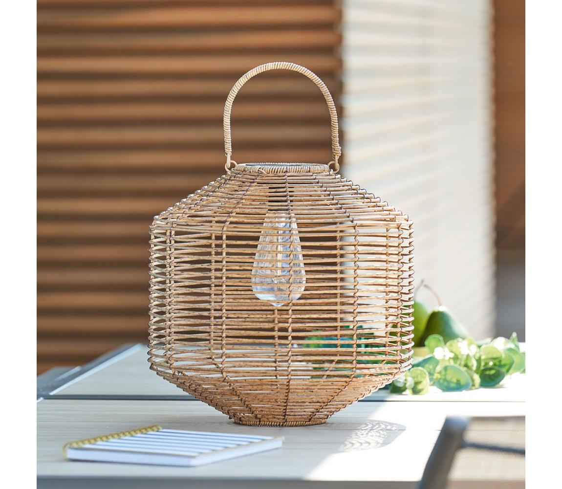 Atmosphera Atmosphera - LED Solárna lampa CUBA LED/1,2V IP44 ratan