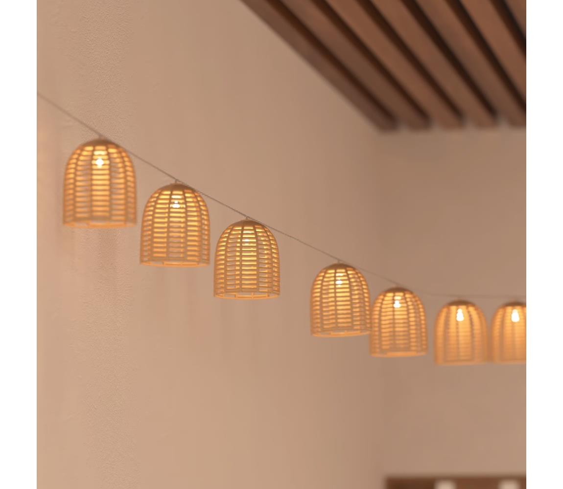 Atmosphera - LED solárny dekoračný reťazec AIA 10xLED 3,35m IP44 teplá biela 190613