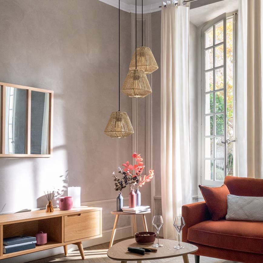 Atmosphera - Luster na lanku JILY 3xE27/40W/230V juta