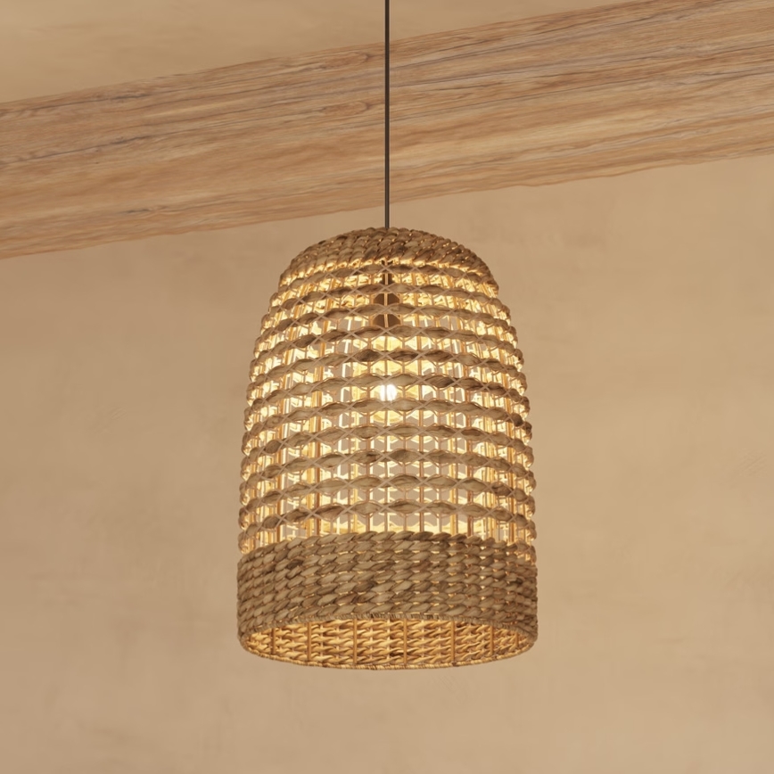 Atmosphera - Luster na lanku SAND 1xE27/40W/230V ratan/vodný hyacint