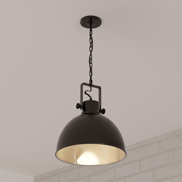 Atmosphera - Luster na reťazi BASALT 1xE27/25W/230V čierna