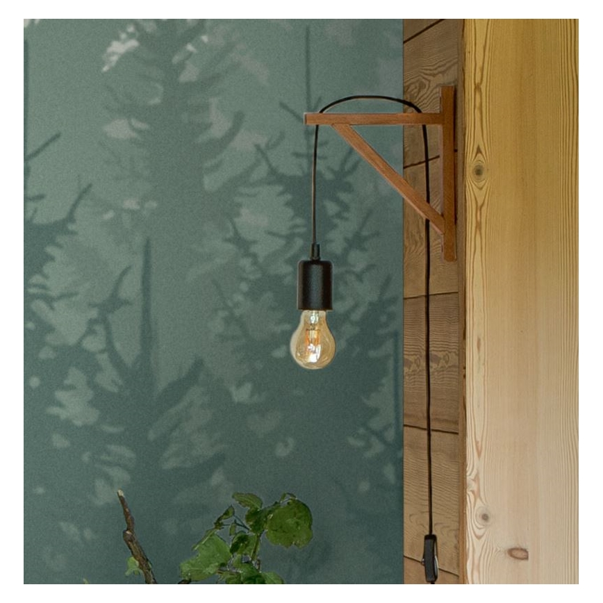 Atmosphera - Nástenné svietidlo WILD 1xE27/25W/230V borovica