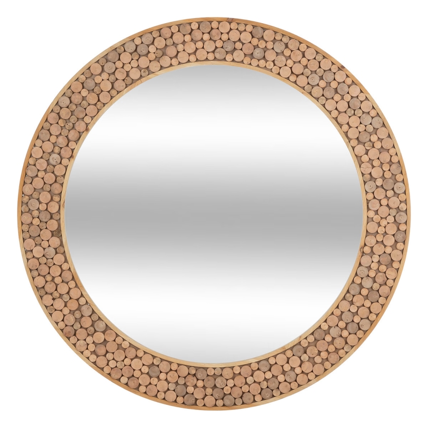 Atmosphera - Nástenné zrkadlo ANOKI pr. 99 cm eukalyptus