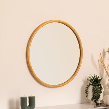 Atmosphera - Nástenné zrkadlo KIM pr. 55 cm kaučukovník