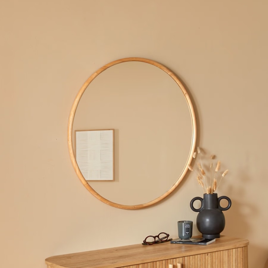 Atmosphera - Nástenné zrkadlo KIM pr. 75 cm kaučukovník