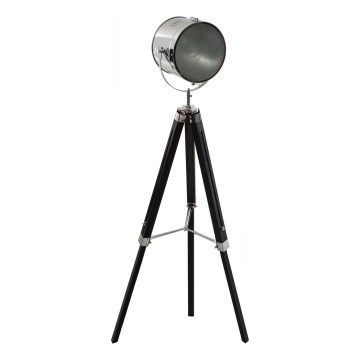 Atmosphera - Stojacia lampa EBOR 1xE27/25W/230V borovica/lesklý chróm