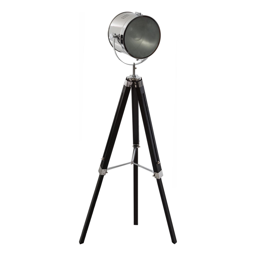 Atmosphera - Stojacia lampa EBOR 1xE27/25W/230V borovica/lesklý chróm