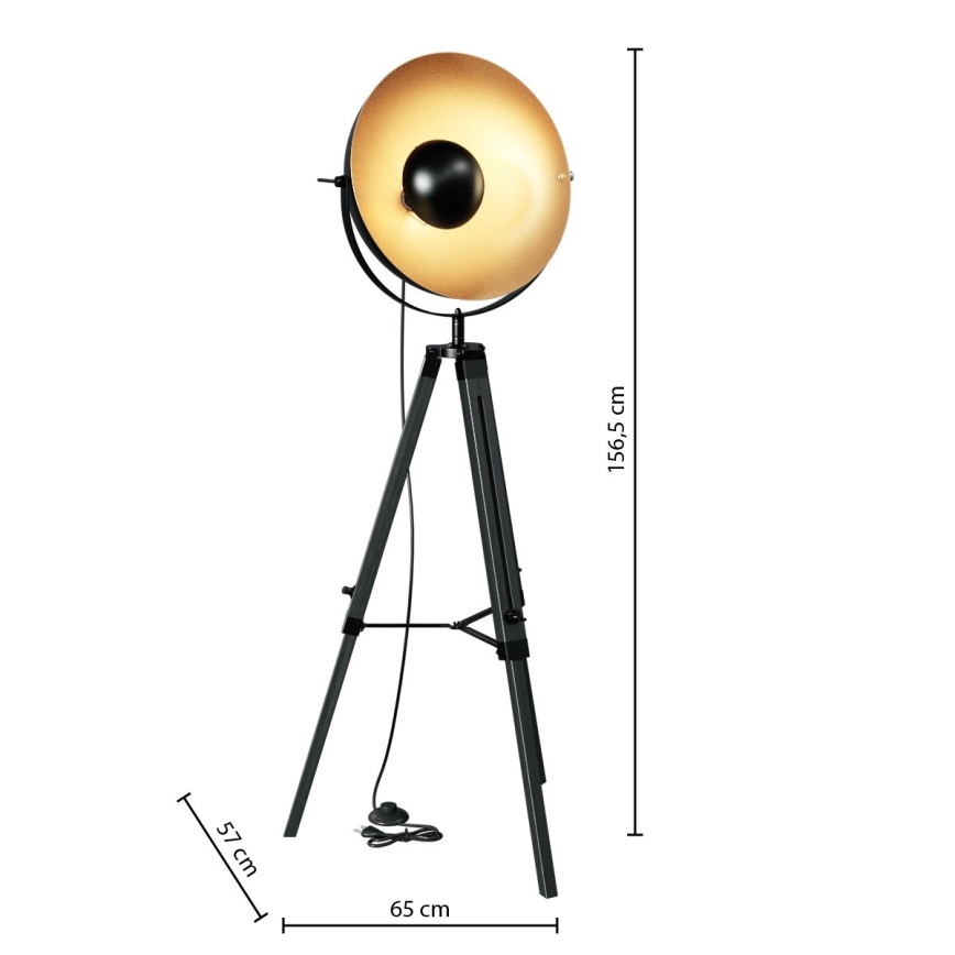 Atmosphera - Stojacia lampa LAHTI 1xE27/25W/230V paulovnia
