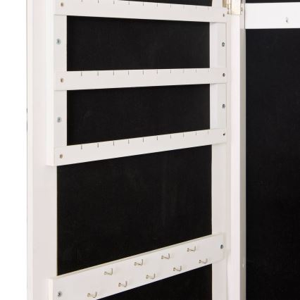 Atmosphera - Stojacie zrkadlo so šperkovnicou LEXY 158x38 cm biela