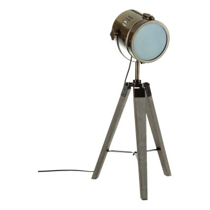 Atmosphera - Stolná lampa EBOR 1xE14/25W/230V borovica/mosadz
