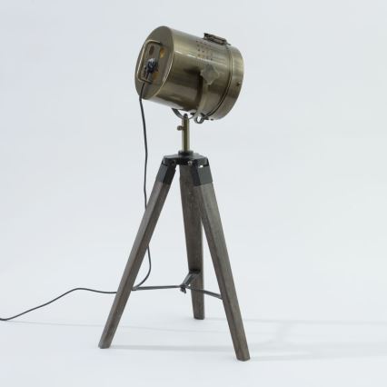 Atmosphera - Stolná lampa EBOR 1xE14/25W/230V borovica/mosadz