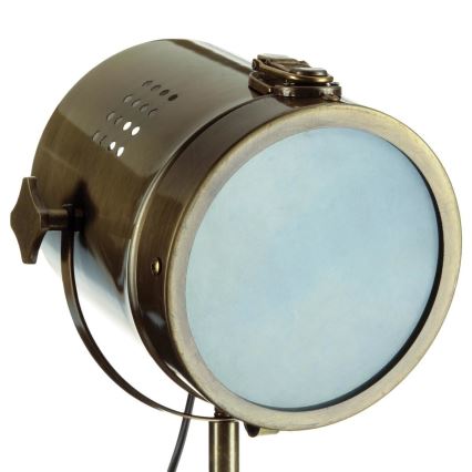 Atmosphera - Stolná lampa EBOR 1xE14/25W/230V borovica/mosadz